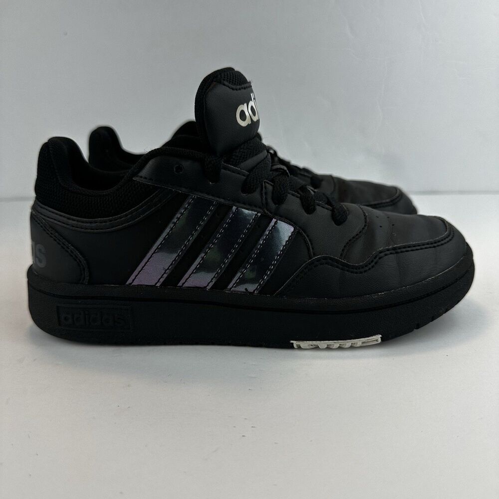 Adidas Hoops Core Black Youth Unisex Sz 2 Shoes